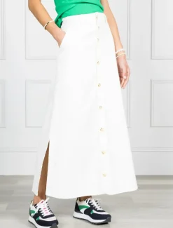Skirts*Zjoosh Goldie Denim Skirt White