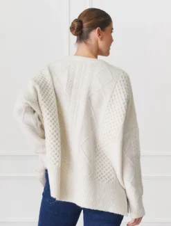 Knits And Jumpers*Zjoosh Guernsey Knit Jumper Ivory