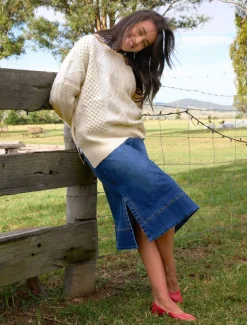 Knits And Jumpers*Zjoosh Guernsey Knit Jumper Oatmeal