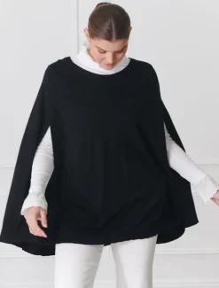 Knits And Jumpers*Zjoosh Gwyneth Cape Black