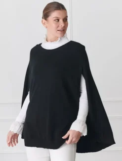Knits And Jumpers*Zjoosh Gwyneth Cape Black