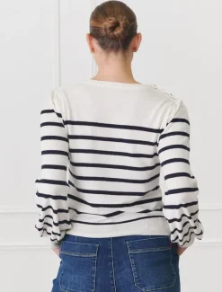 Knits And Jumpers*Zjoosh Gwynie Knit Navy White NavyWhite