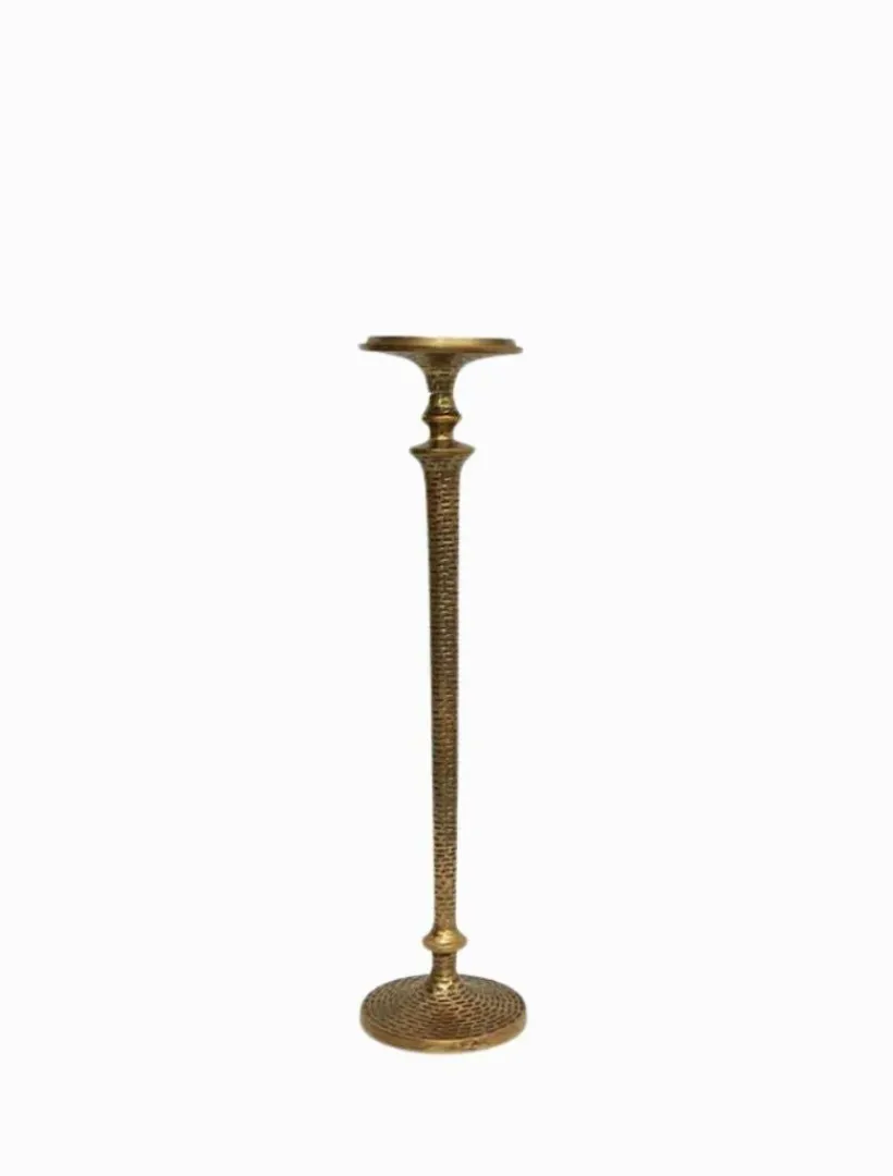 Tea Lights & Candle Holders*3rd Party Other Hammered Pillar Candlestick Medium