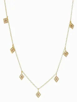 Necklaces|Gold Jewellery*Sybella Hanging Cubic Zirconia Diamonds Necklace Gold