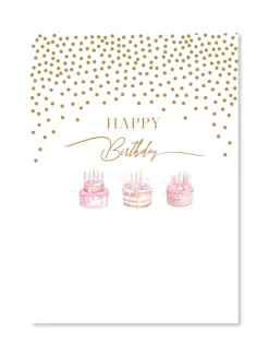 Stationery*Zjoosh Happy Birthday 3 Cakes Card