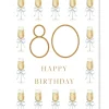 Stationery*Zjoosh Happy 80th Birthday Card