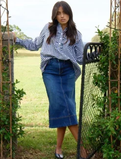 Shirts And Tops*Zjoosh Hartford Pop Over Shirt Navy