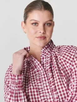 Shirts And Tops*Zjoosh Hartford Pop Over Shirt Red