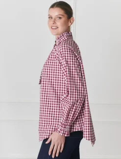 Shirts And Tops*Zjoosh Hartford Pop Over Shirt Red