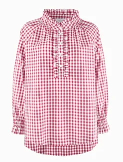 Shirts And Tops*Zjoosh Hartford Pop Over Shirt Red