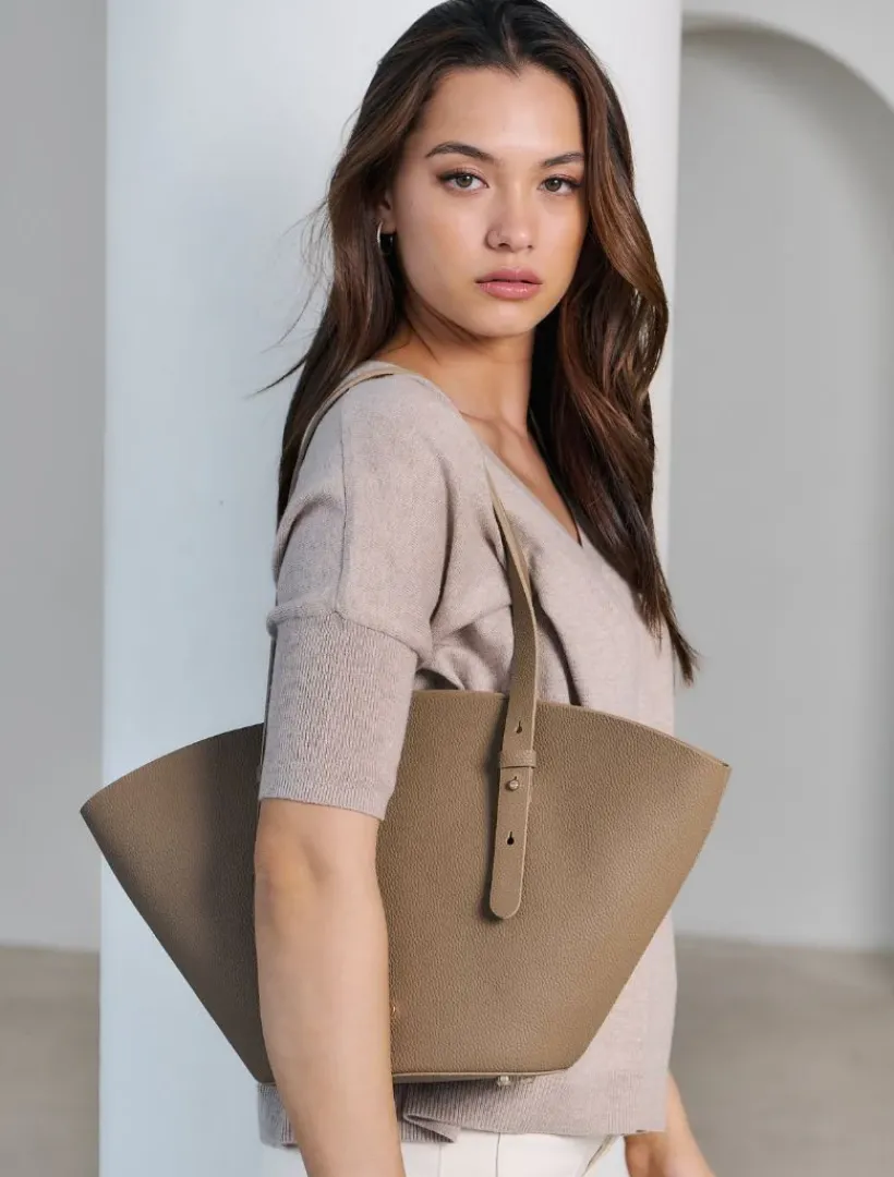 Totebags|Zjoosh Leather*Zjoosh Hepburn Tote Hazelnut