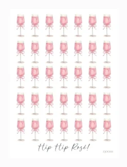 Towels*Zjoosh Hip Hip Rose Tea Towel