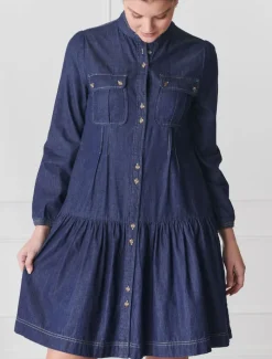 Dresses*Zjoosh Indie Denim Dress Dark Indigo DarkIndigo