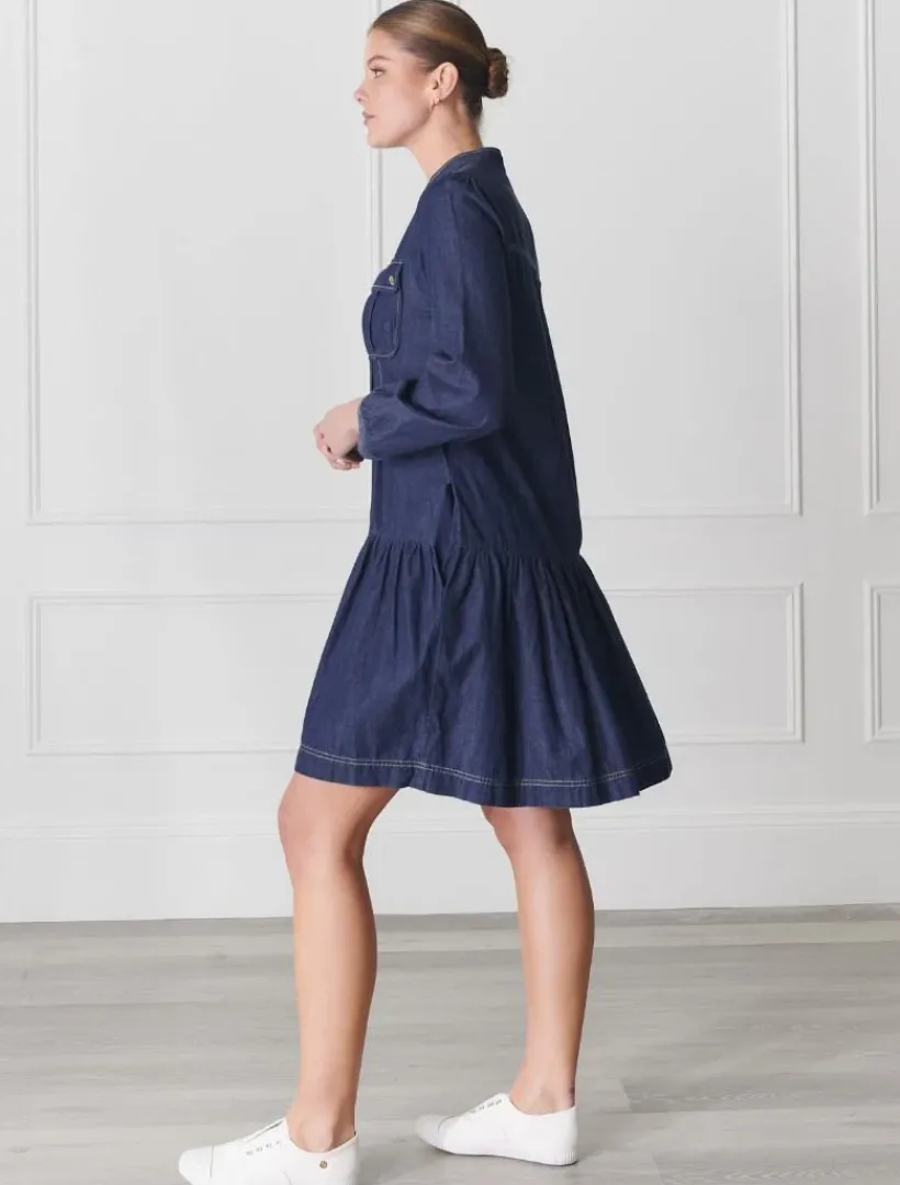 Dresses*Zjoosh Indie Denim Dress Dark Indigo DarkIndigo