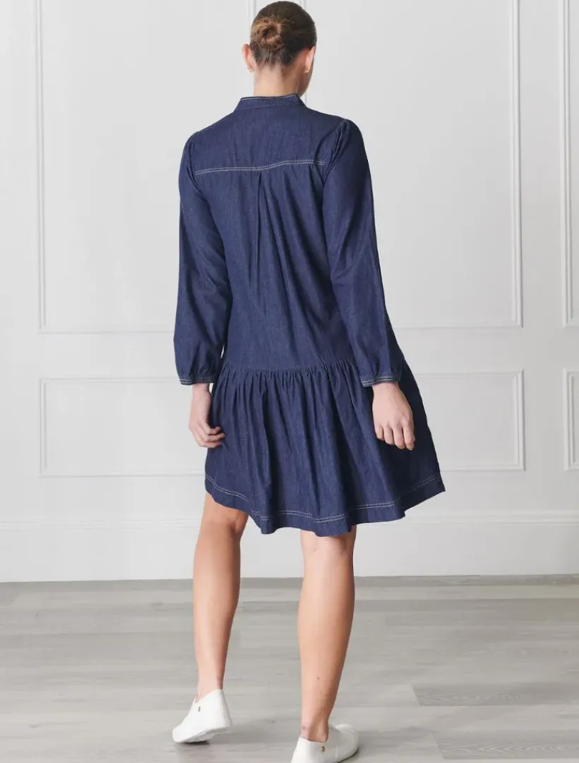 Dresses*Zjoosh Indie Denim Dress Dark Indigo DarkIndigo