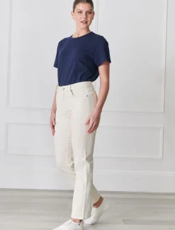 Pants*Zjoosh Jenna Straight Leg Jean Bone