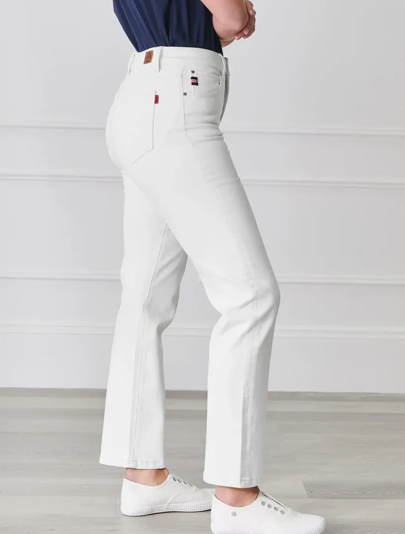 Pants*Zjoosh Jenna Straight Leg Jean White