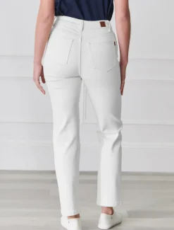 Pants*Zjoosh Jenna Straight Leg Jean White
