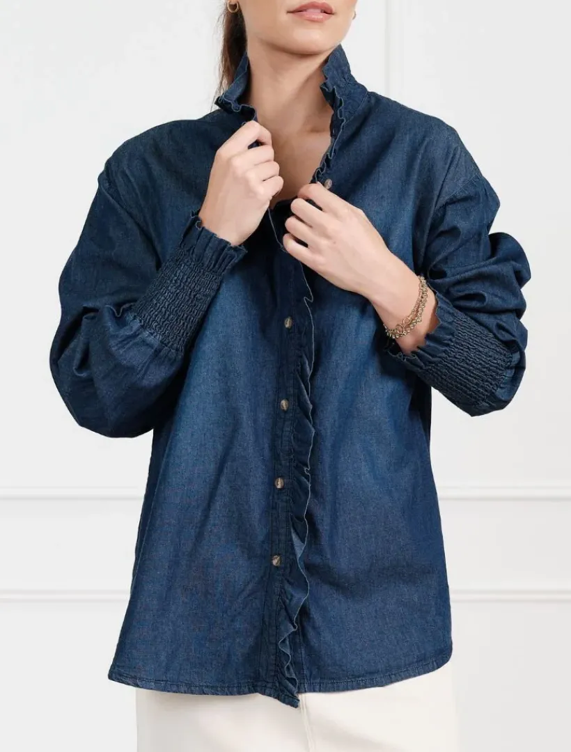 Shirts And Tops*Zjoosh Jessica Denim Shirt Indigo