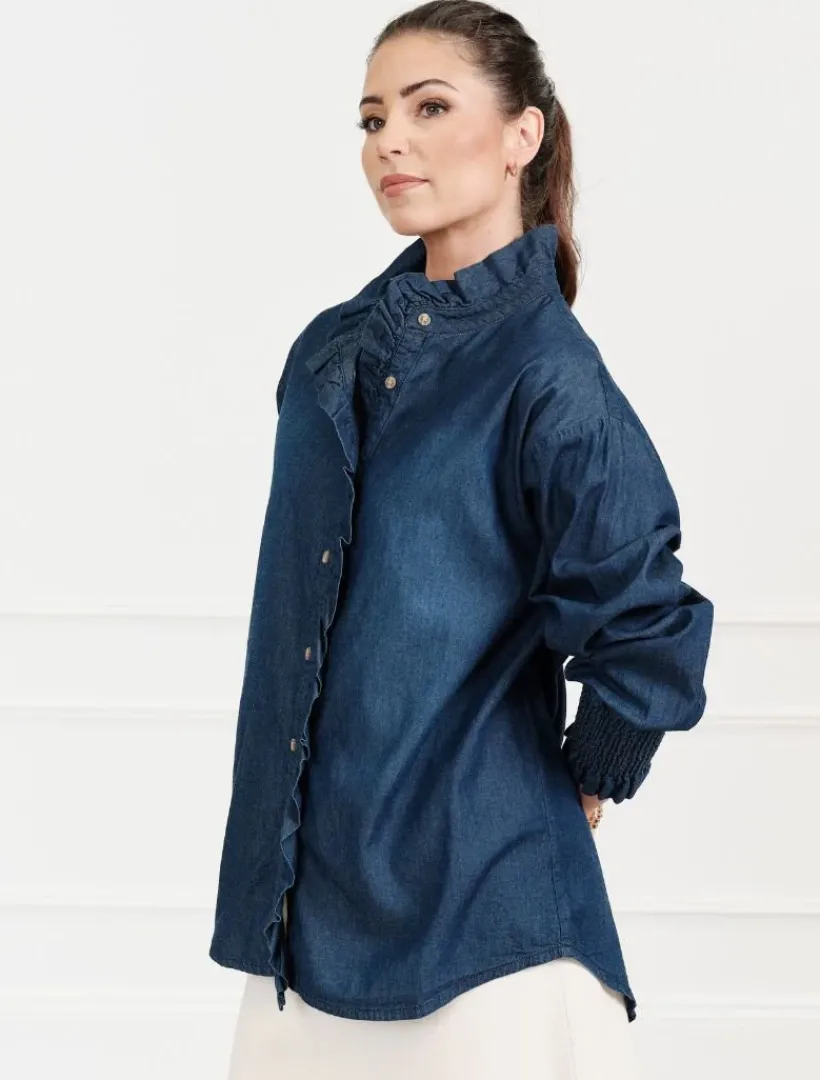 Shirts And Tops*Zjoosh Jessica Denim Shirt Indigo