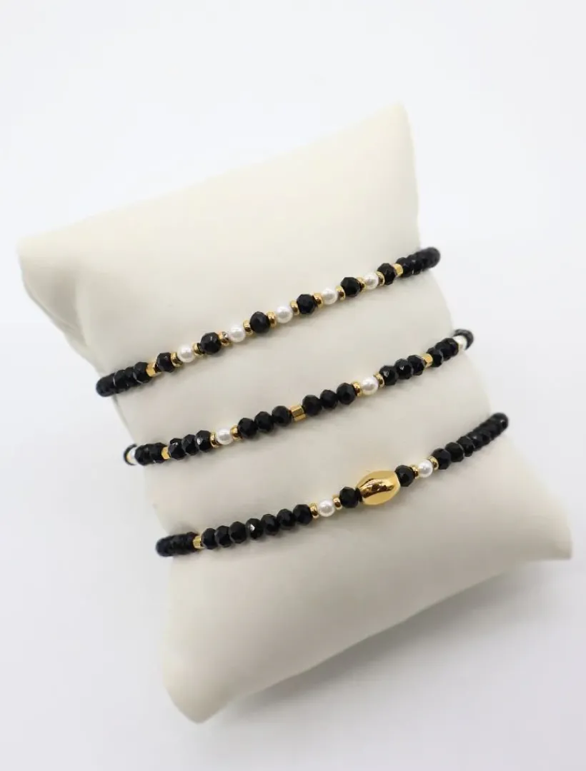 Bangles And Bracelets*Zjoosh Jet Bracelet Set