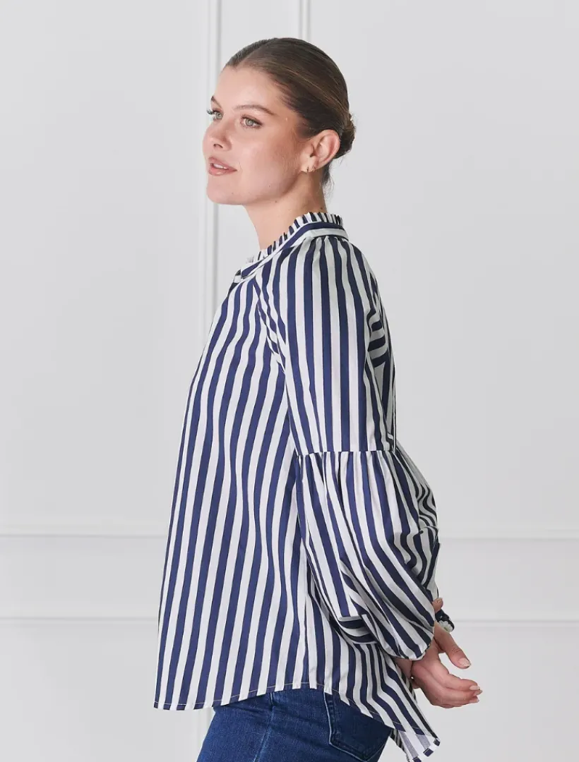 Shirts And Tops*Zjoosh Jo Stripe Shirt Navy