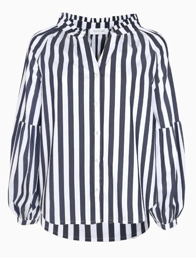 Shirts And Tops*Zjoosh Jo Stripe Shirt Navy