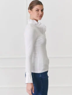 Shirts And Tops*Zjoosh Jolie Long Sleeve Top White