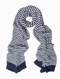 Cashmere Scarves|Scarves*Zjoosh Joseph Cashmere Scarf Navy grey NavyGrey