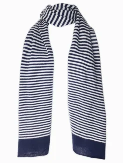 Cashmere Scarves|Scarves*Zjoosh Joseph Cashmere Scarf Navy grey NavyGrey