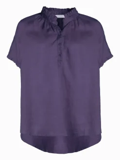 Shirts And Tops*Zjoosh Kell Bell Linen Shirt Navy