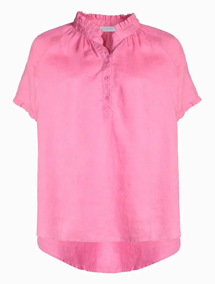 Shirts And Tops*Zjoosh Kell Bell Linen Shirt Pink