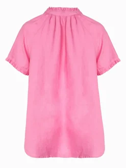 Shirts And Tops*Zjoosh Kell Bell Linen Shirt Pink