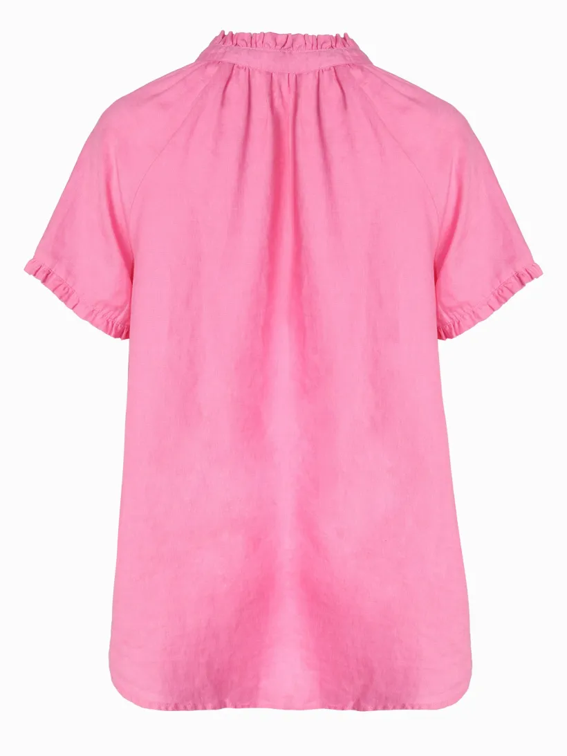 Shirts And Tops*Zjoosh Kell Bell Linen Shirt Pink