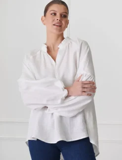 Shirts And Tops*Zjoosh Kell Shirt Linen White