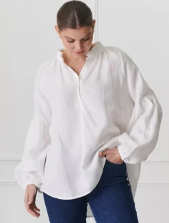 Shirts And Tops*Zjoosh Kell Shirt Linen White