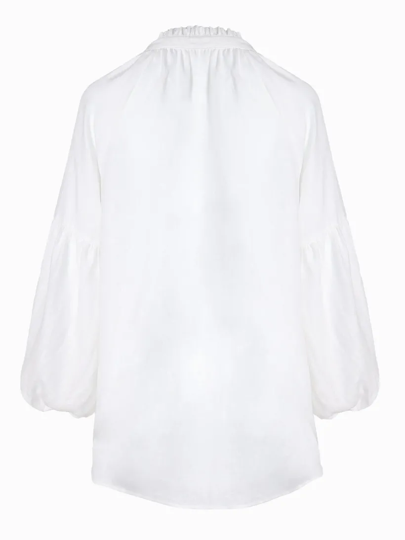 Shirts And Tops*Zjoosh Kell Shirt Linen White