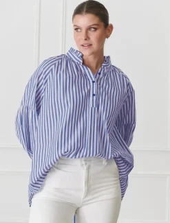Shirts And Tops*Zjoosh Kell Shirt Stripe Blue