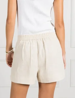 Pants|Shorts*Zjoosh Kirsty Linen Tailored Short - FINAL SALE Oatmeal