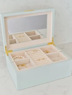 Jewellery Storage|Jewellery And Trinket Boxes*Zjoosh Lacquered Jewellery Box Large Blue