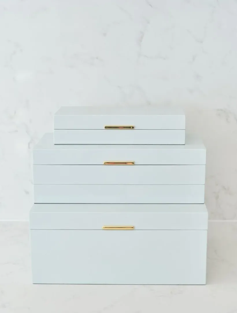 Jewellery Storage|Jewellery And Trinket Boxes*Zjoosh Lacquered Jewellery Box Large Blue