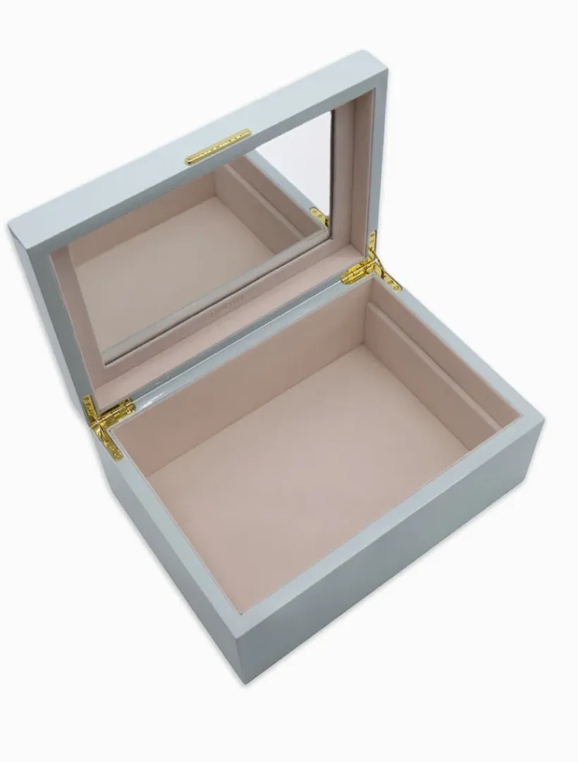Jewellery Storage|Jewellery And Trinket Boxes*Zjoosh Lacquered Jewellery Box Large Blue