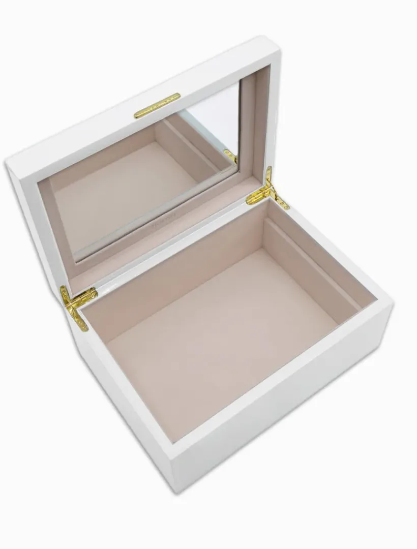 Jewellery Storage|Jewellery And Trinket Boxes*Zjoosh Lacquered Jewellery Box Large White