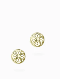 Earrings|Gold Jewellery*Zjoosh Laser Flower Studs Gold