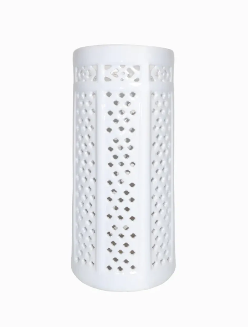Ceramics*Zjoosh Lattice Umbrella Stand White