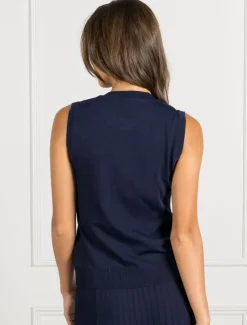 Knits And Jumpers*Zjoosh Layla Knit Tank - FINAL SALE Navy