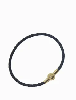 Bangles And Bracelets*Zjoosh Leather Insignia Bracelet Black