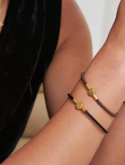 Bangles And Bracelets*Zjoosh Leather Insignia Bracelet Chocolate