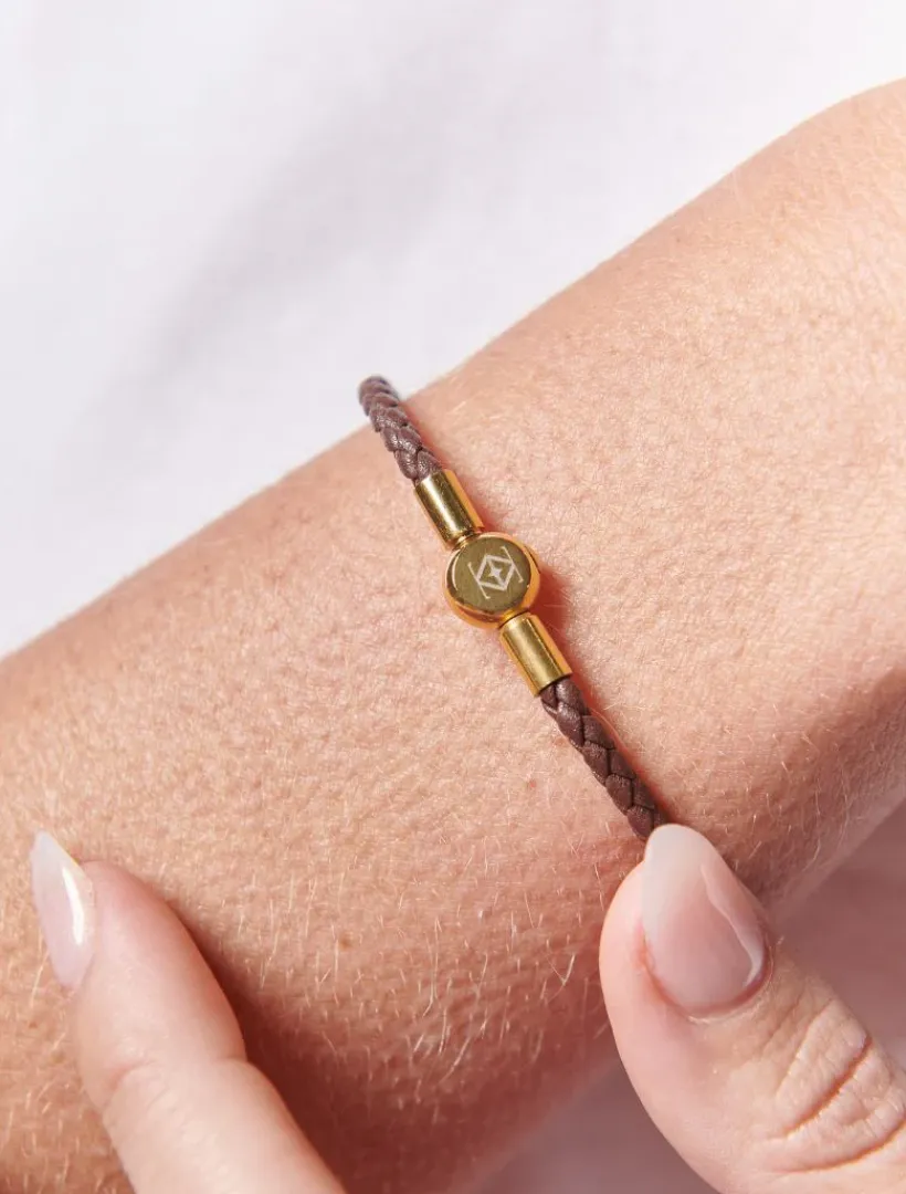 Bangles And Bracelets*Zjoosh Leather Insignia Bracelet Chocolate