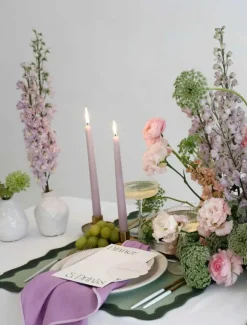 Unscented Candles*3rd Party Other Lilac 30cm Dinner Candle (Pack of 4)